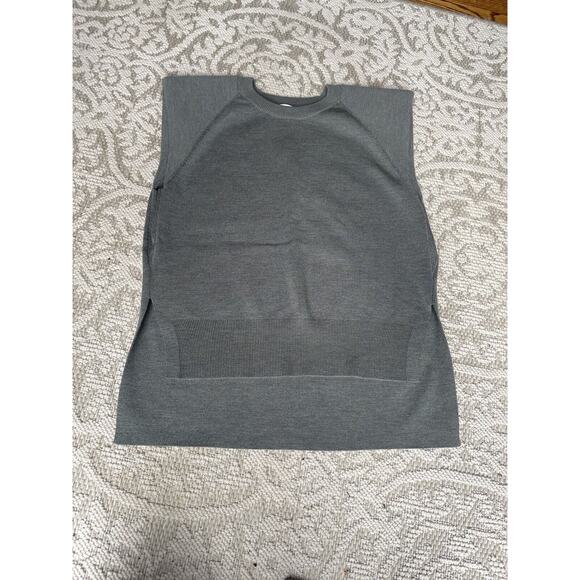 Jonathan Simkhai Collins Recycled Knitwear Padded Shoulder Tank in Green‎ Medium - Picture 1 of 4